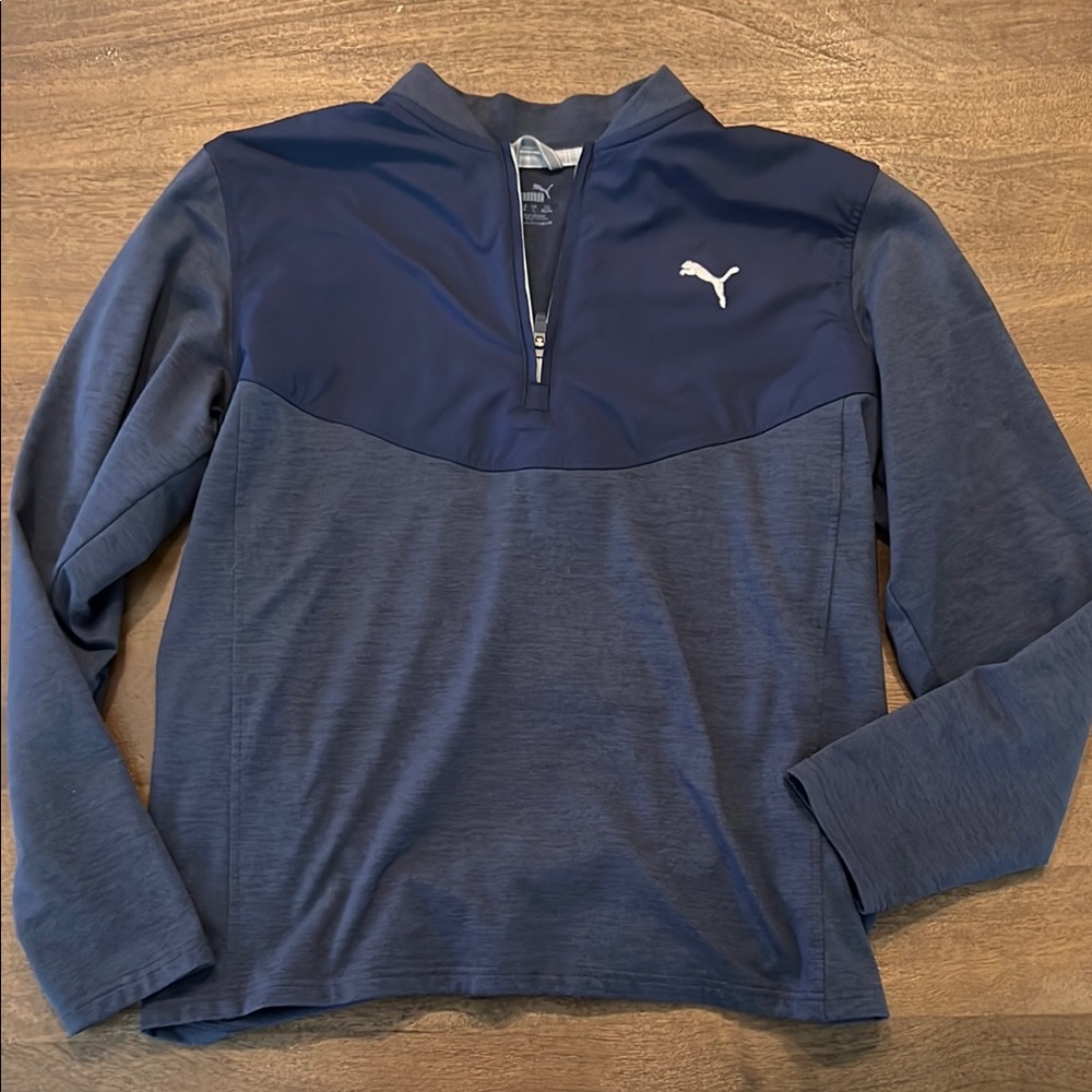Puma Men's Cloudspun Quarter Zip Navy Medium. Barely worn